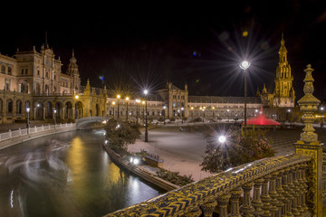 Seville - Spain and the Plaza de Espa&ntilde;a 