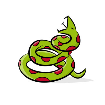 funny snake illustration
