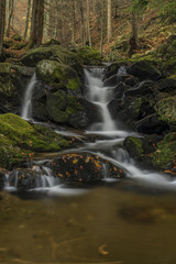 Waterfalls on river Cista in Krkonose mountains