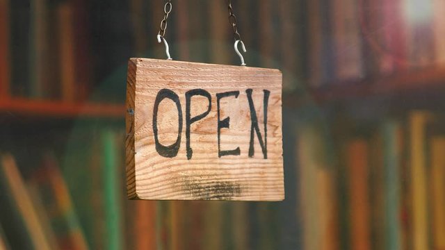 Open Book Store Sign