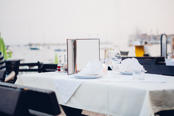 reserved table in a cafe 