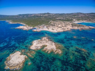 Fototapeta na wymiar Strand von Tonnara im Süden der Insel Korsika