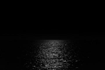 Moonlight shine on the Ocean