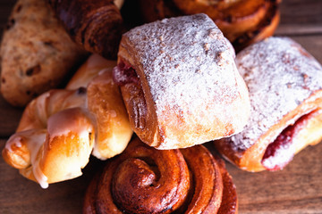 Fresh baked homemade buns and rolls 