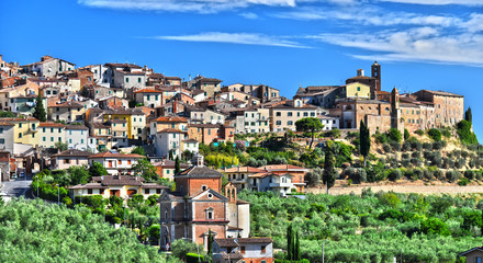 Fototapeta premium City of Chianciano Terme in Tuscany, Italy