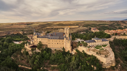 Obraz premium Panoramic view of Segovia city, Spain
