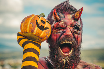 Halloween evil, horror, hell concept