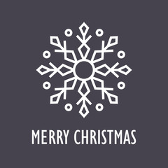 Christmas Card. Merry Christmas Lettering.