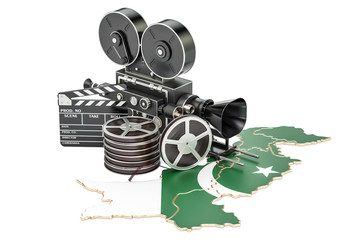 Pakistani cinematography, film industry concept. 3D rendering