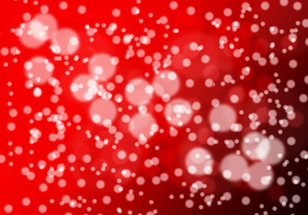 Glitter light abstract red bokeh christmas blurred background