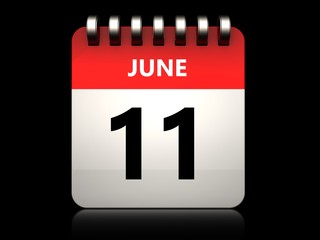 3d 11 june calendar