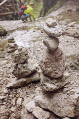 Zen stones in the wild nature
