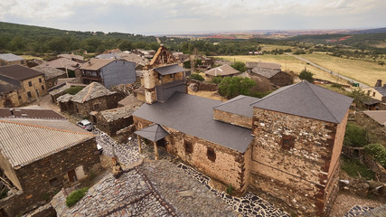 El Muyo black village in Segovia province, Spain