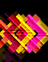 Color arrows on black background