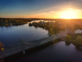 Potsdam, Glienicker Brücke , luftaufnahme