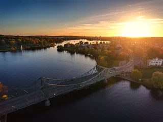 Deurstickers Potsdam, Glienicker Brücke , luftaufnahme © Sliver