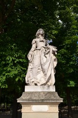 Statue of Anne Marie Louise d'Orleans, in Jardin du Luxembourg, tourist attraction in Paris, France