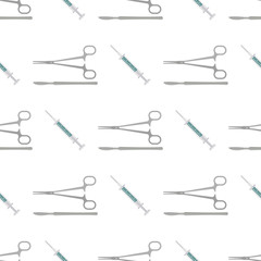 Ambulance syringe vector medicine health emergency hospital urgent pharmacy pill support paramedic treatment seamless pattern background