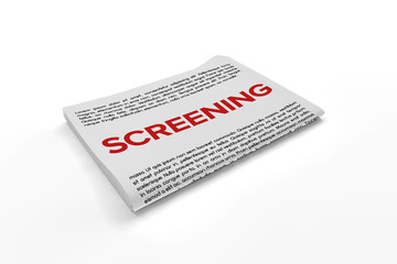 Screening on Newspaper background