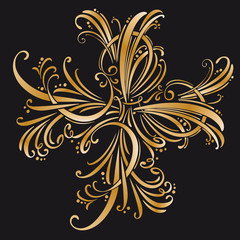 Calligraphic design elements and page decoration. vector set