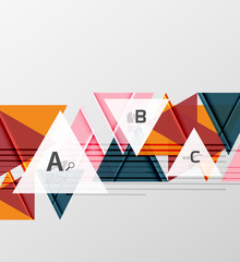 Triangles and geometric shapes abstract background