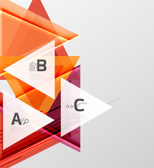 Triangles and geometric shapes abstract background