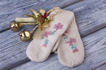 Handmade gloves and Christmas ornament