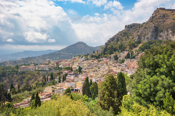 Fototapeta premium Beautiful view of Taormina