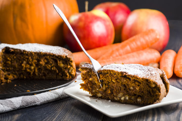 Carrot cake with pumpkin