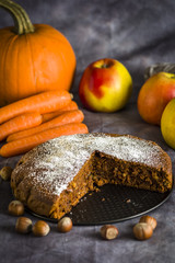 Carrot cake with pumpkin