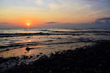 Sunset over the sea