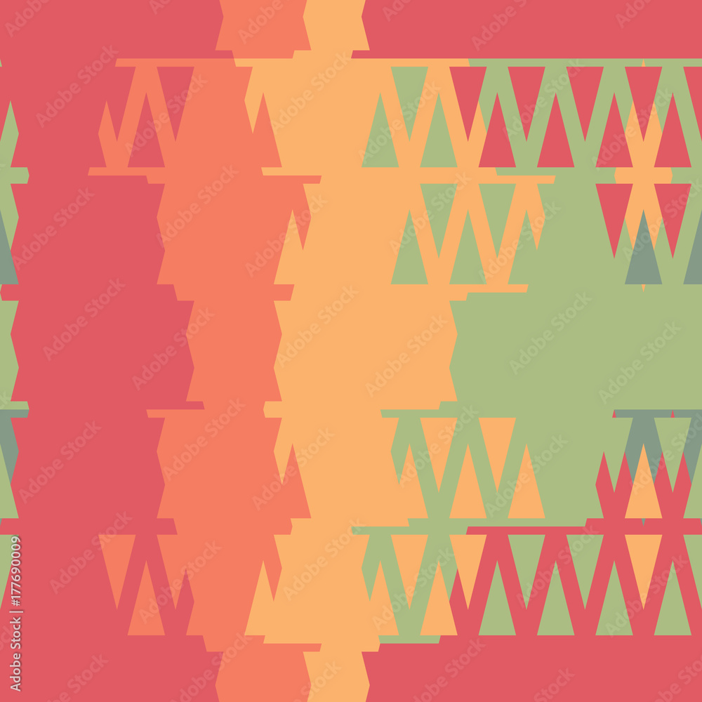 Poster abstract seamless pattern of triangles. the original building of geometric forms.
