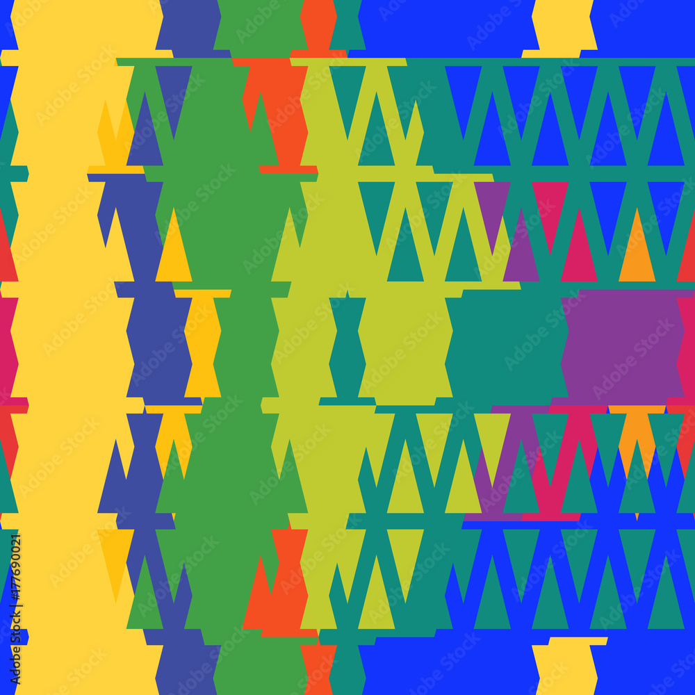 Poster abstract seamless pattern of triangles. the original building of geometric forms.