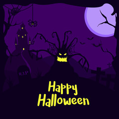 Crazy fun and spooky illustration. Happy Halloween!