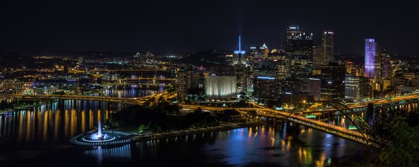 Pittsburgh SkyLine At Night - 177692495