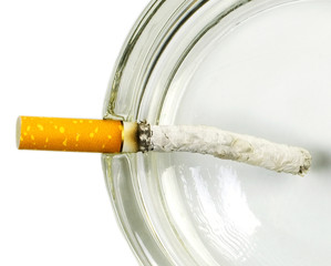 cigarette in ashtray
