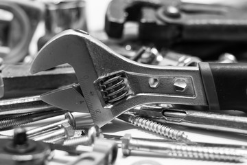 Men's working metal tools of silver color