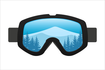 Snowboard  goggles vector illustration.