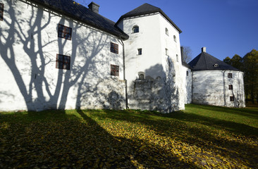 the medieval castle in Turku in autumn, Finland