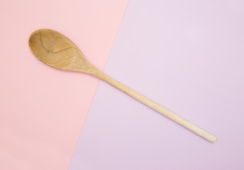 Wooden Spoon on a Simple Background