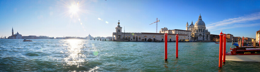 Naklejka premium Panoramic View on the Basilica Santa Maria in Venice