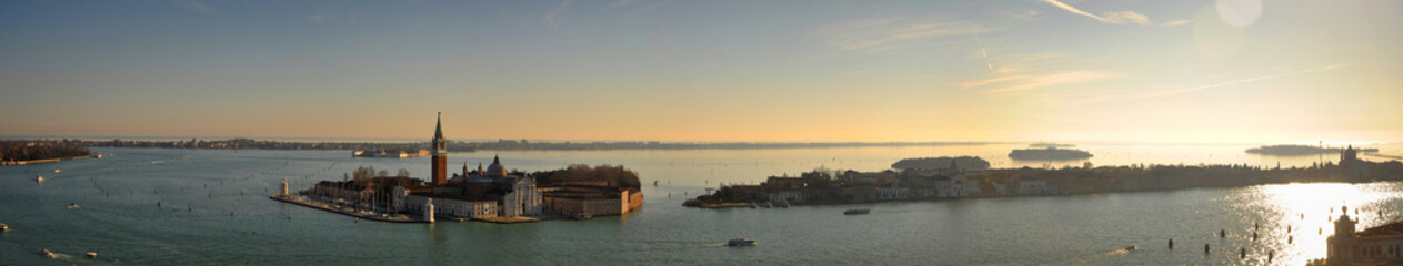 Naklejka premium Panoramic View on the Lagoon of Venice