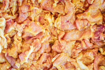 Raw marinated pork