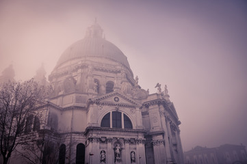 Fototapeta premium Winter on Basilica Santa Maria in Venice