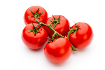 Tomato isolated on white background.