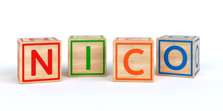 bunte W&uuml;rfel Name - Nico