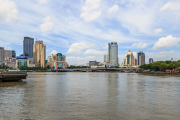 Naklejka premium Ningbo Sanjiangkou scenery