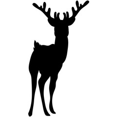 Vector Silhouette of Deer