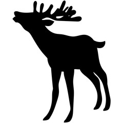 Vector Silhouette of Deer