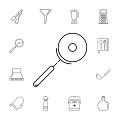 Pizza cutter. set of kitchen icons